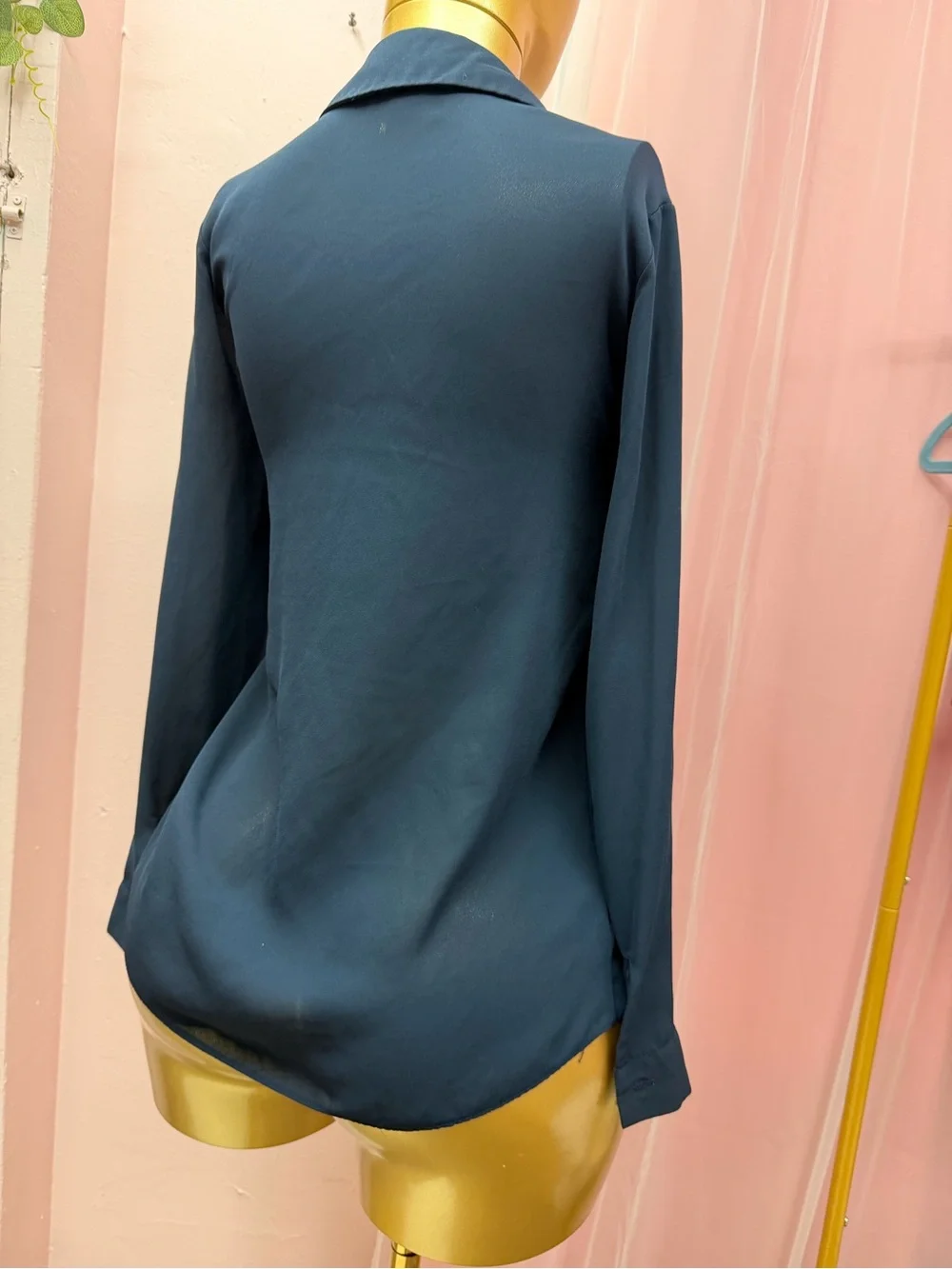 Primark Dark Navy Long-Sleeve Button-Down Shirt